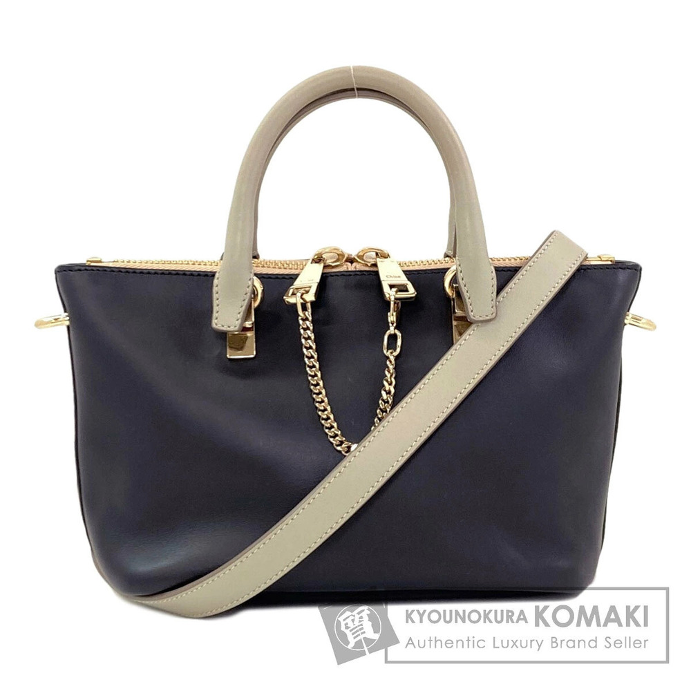 Chloe Baylee Bag twotone black Blue calfskin leather